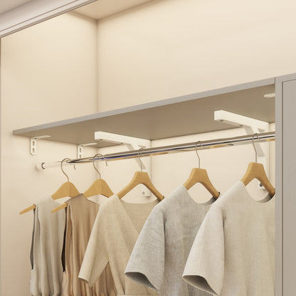 60'' W Walk-in Closet Organizer System with Door Storage Cabinet and Wood Drawer