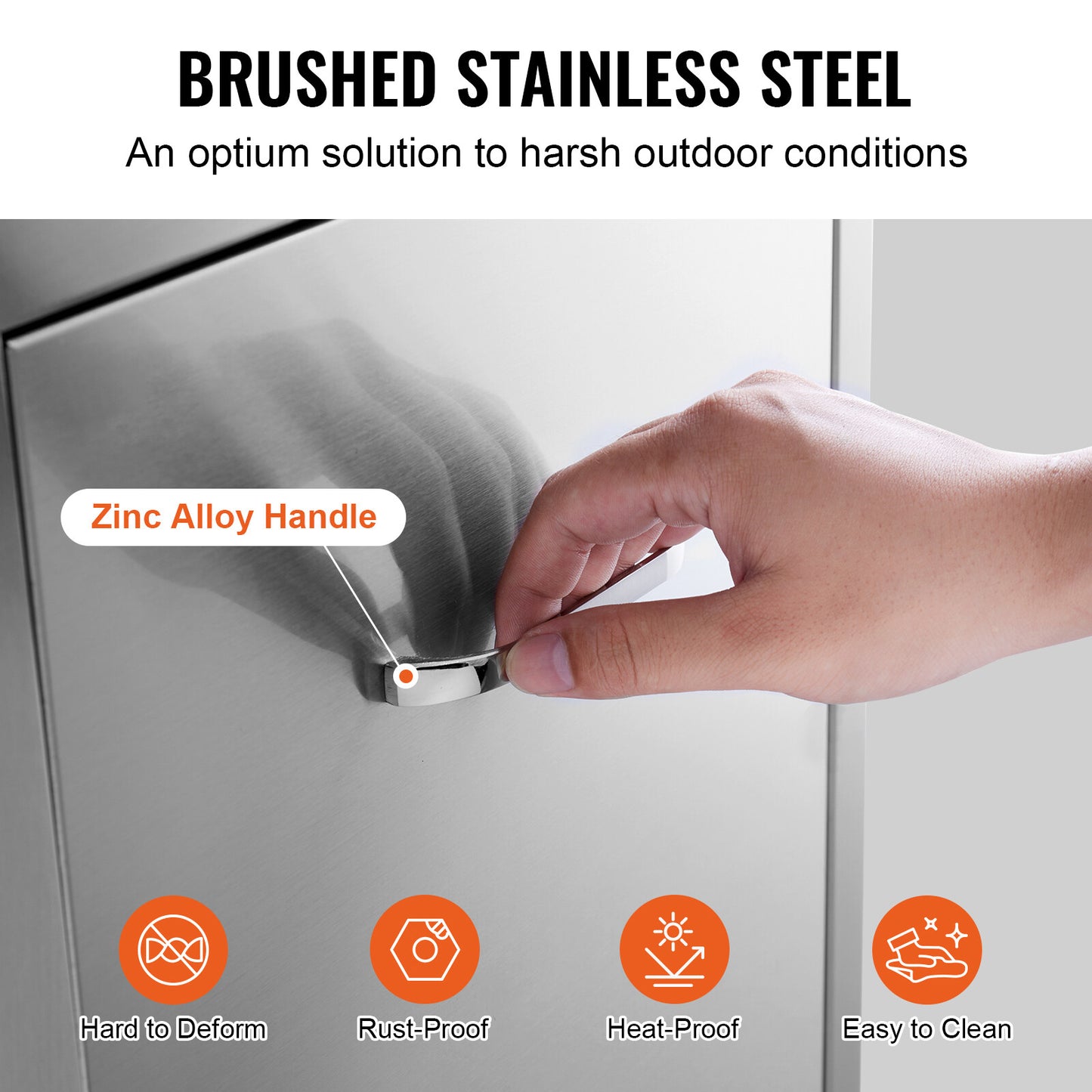 20"X29" Pull Out Trash Drawer Outdoor Kitchen BBQ Island Drawer w/ Bag Ring