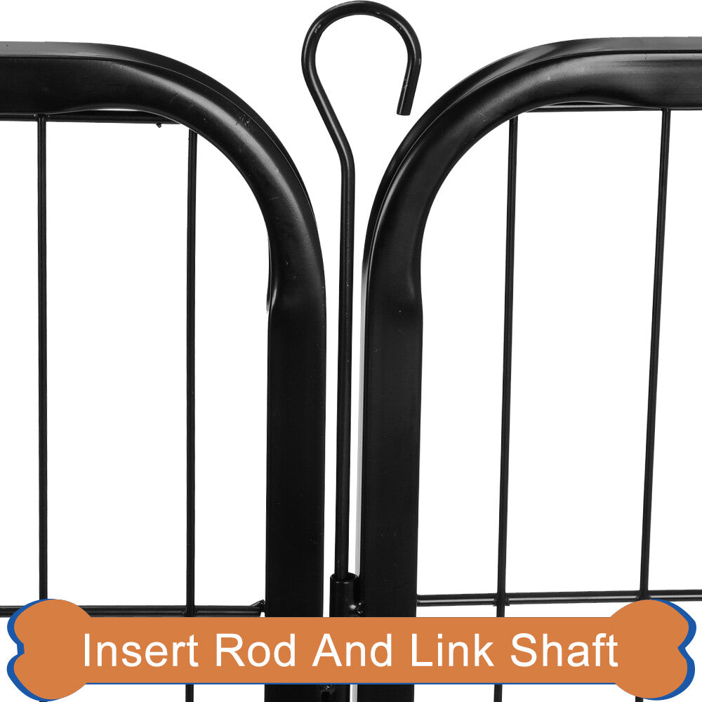 16 Panel Heavy Duty Metal Cage Crate Pet Dog Cat Fence Exercise Playpen Kennel