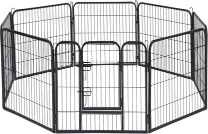 Dog Playpen 40'' 8 Panel Heavy Duty Pet Playpen Dog Exercise Pen Cat Fence