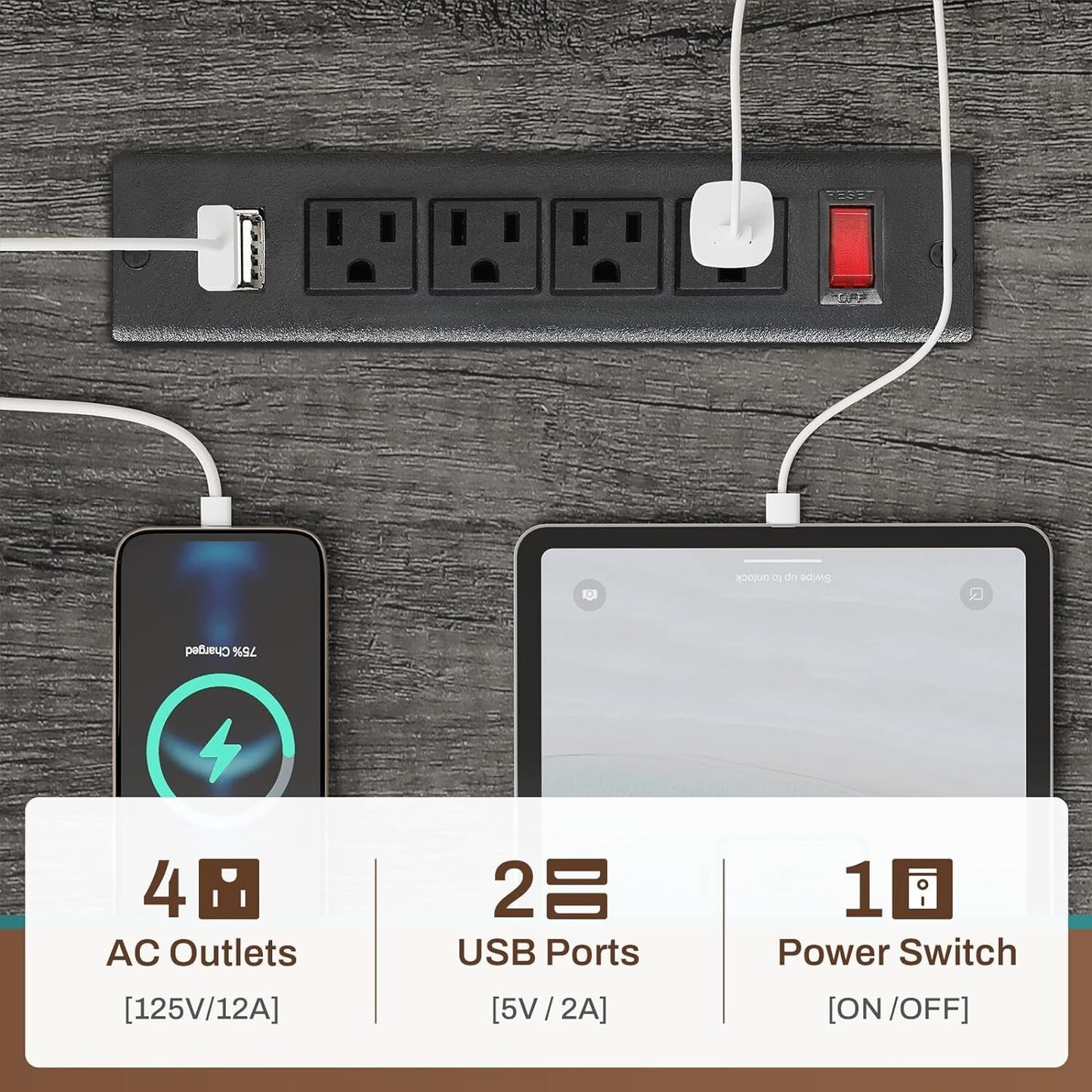 L Shaped Computer Desk with Led Lights, Hutch and Power Outlet, Home Office Desk