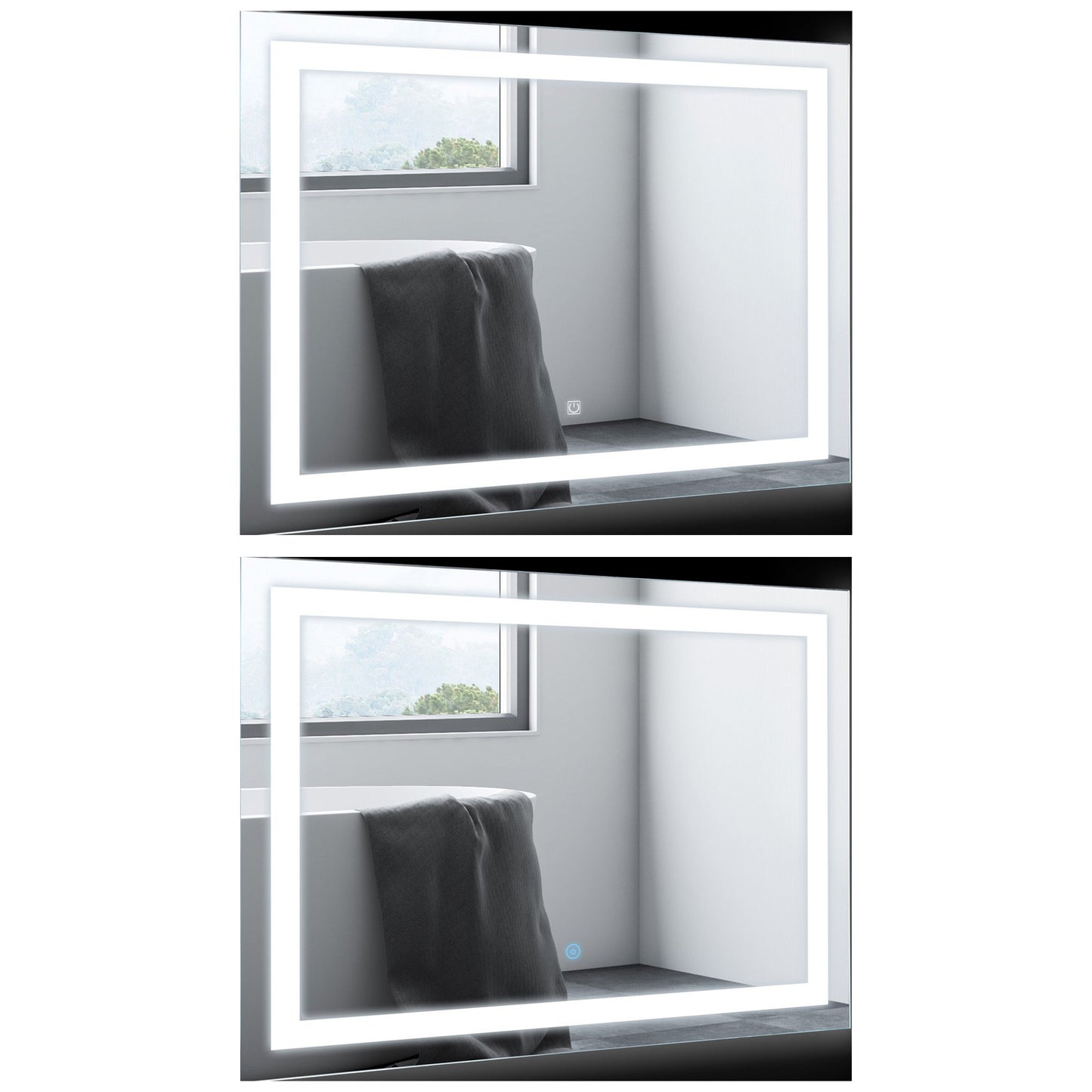 Illuminated LED Bathroom Vanity Mirrors with Lights Modern Makeup Wall Mirror