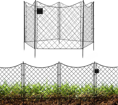 VIVOSUN 27.4x32.9inch Decorative Garden Fence Rustproof No Dig 4 Panels + 1 Gate
