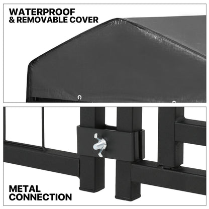 Outdoor Dog Kennel Playpen Animal Run Pet Enclosure Crate Fence w/UV-Proof Roof