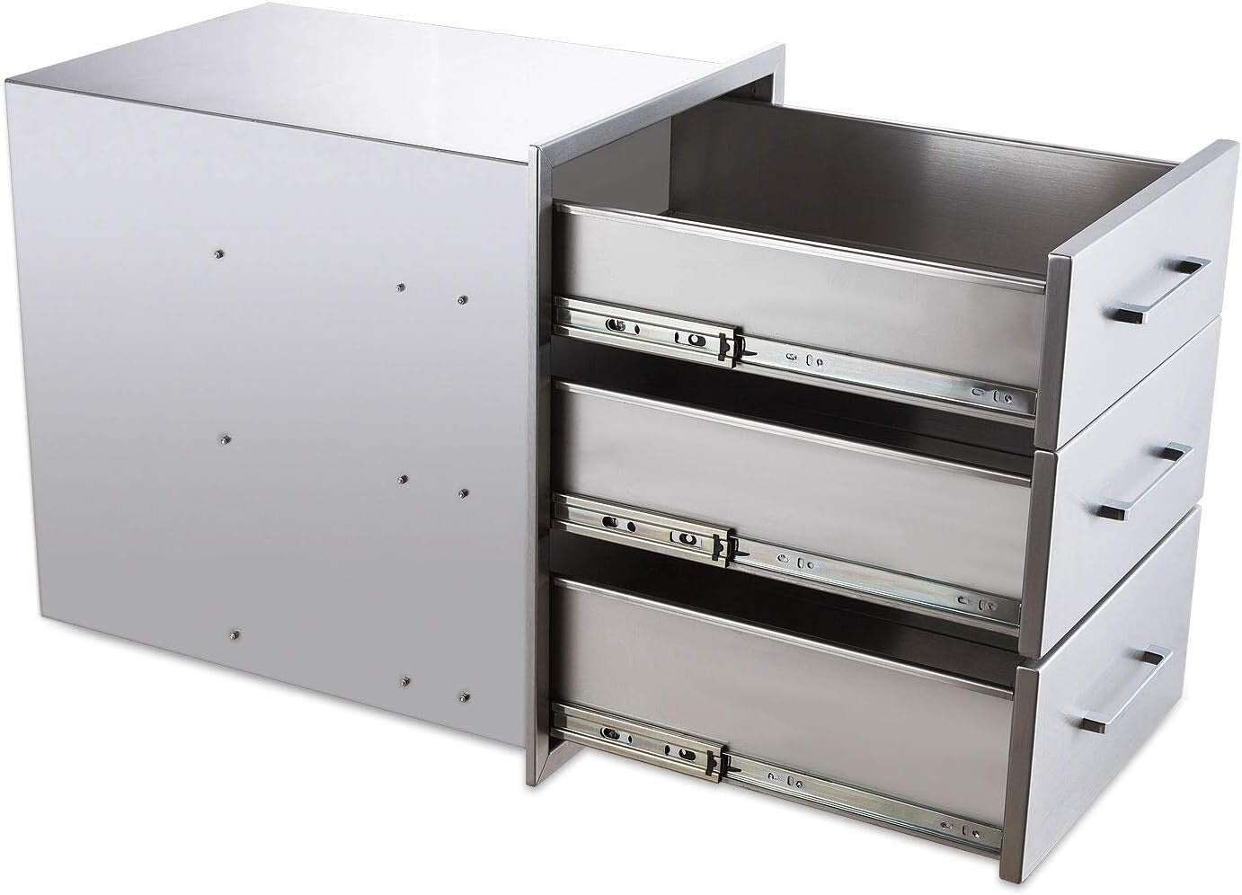 Outdoor Kitchen Drawers Stainless Steel 3-Drawer BBQ Drawer 18"W x 24"H x 23"D