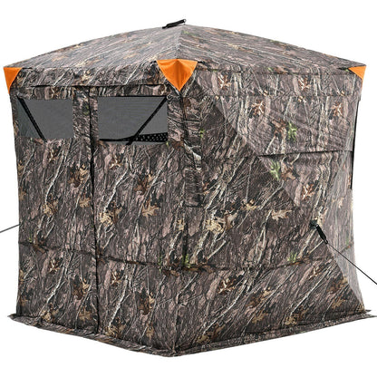 Portable Hunting Blind See Through Ground Deer Blinds 4-5 Person Carrying Bag