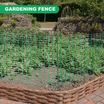 NAIZEA Garden Fence,Snow Fence Temporary Fence Plastic Fence with Posts & Stake