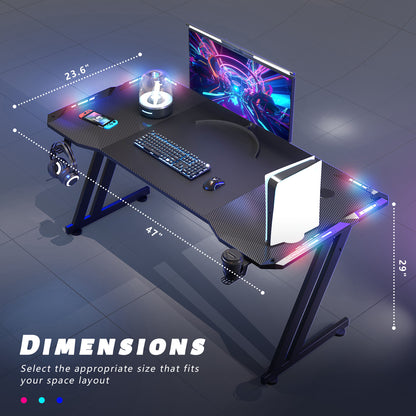 47/55/63 Inch LED Gaming Desk Gaming Table RGB Computer Desk Gamer Workstations