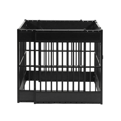 Wooden Adjustable Dog Playpen Pet Fence Heavy Duty Exercise Pen Furniture Style