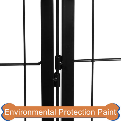 24" Heavy Duty Metal Dog Cat Exercise Fence Playpen Kennel 16 Panel Safe For Pet