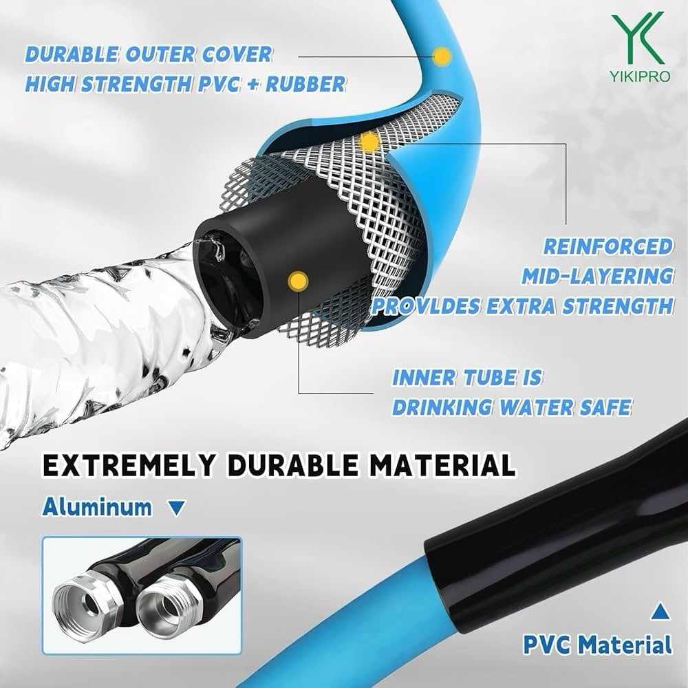 Garden Hose 100 Ft X 5/8” Hot/Cold Heavy Duty Water Hose,-40°F to 150°F