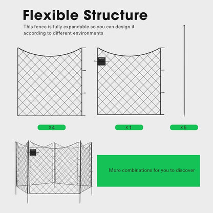 VIVOSUN 27.4x32.9inch Decorative Garden Fence Rustproof No Dig 4 Panels + 1 Gate