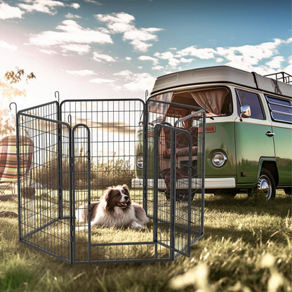 Pet Dog Playpen Fence 39" Indoor Outdoor Exercise Pen RV Camping Yard 6-16Panels