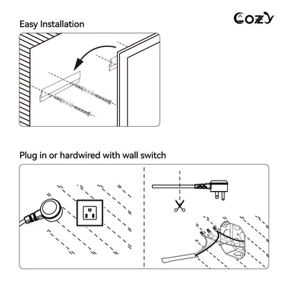 28x36'' LED Bathroom Mirror Wall Vanity Mirror Dimmable Anti-fog Tempered Glass