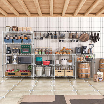 Heavy Duty 5 Tier Shelf 18*47*72" Storage Garage Rack Wire Shelving Laundry Room