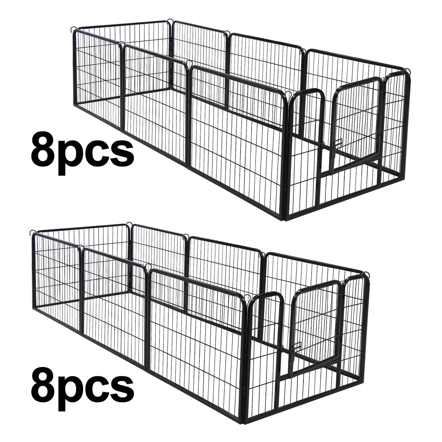 16 Panels Dog Pen Pet Playpen Kennel Fence Puppy Exercise Barrier Outdoor Indoor