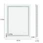 Shatter-Proof LED Bathroom Mirror with Lights Anti-Fog Stepless Dimmable Memory