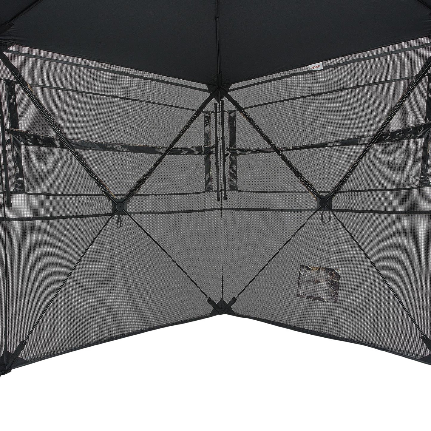 VEVOR Portable Hunting Blind See Through Ground Deer Blinds 6-7 Person Carrying