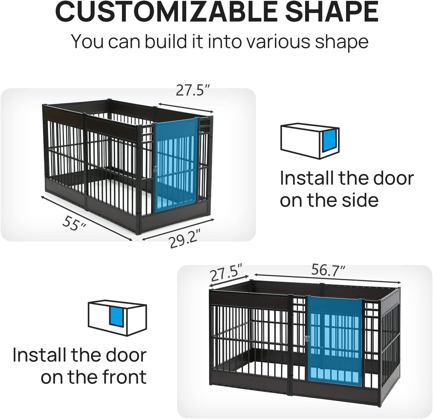 Wooden Adjustable Dog Playpen Pet Fence Heavy Duty Exercise Pen Furniture Style