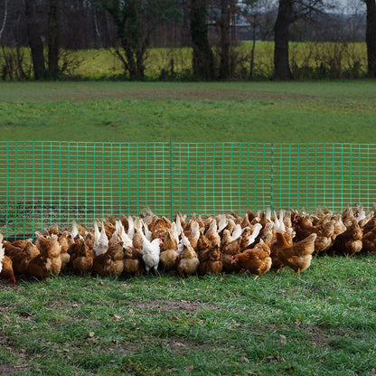 NAIZEA Garden Fence,Snow Fence Temporary Fence Plastic Fence with Posts & Stake