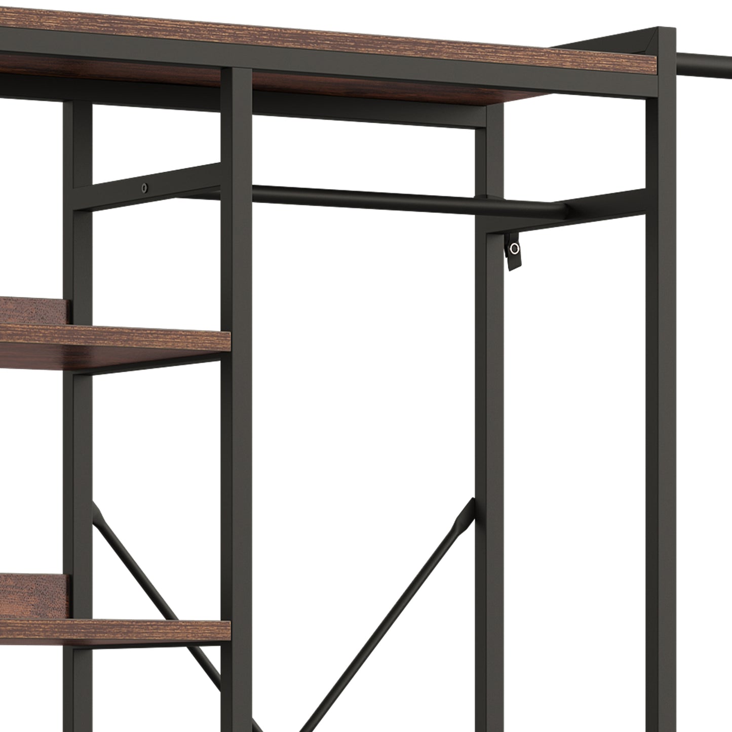 Adjustable Heavy-Duty Clothes Rack Walk-In Closet Organizer for 7 to 10 FT Wide