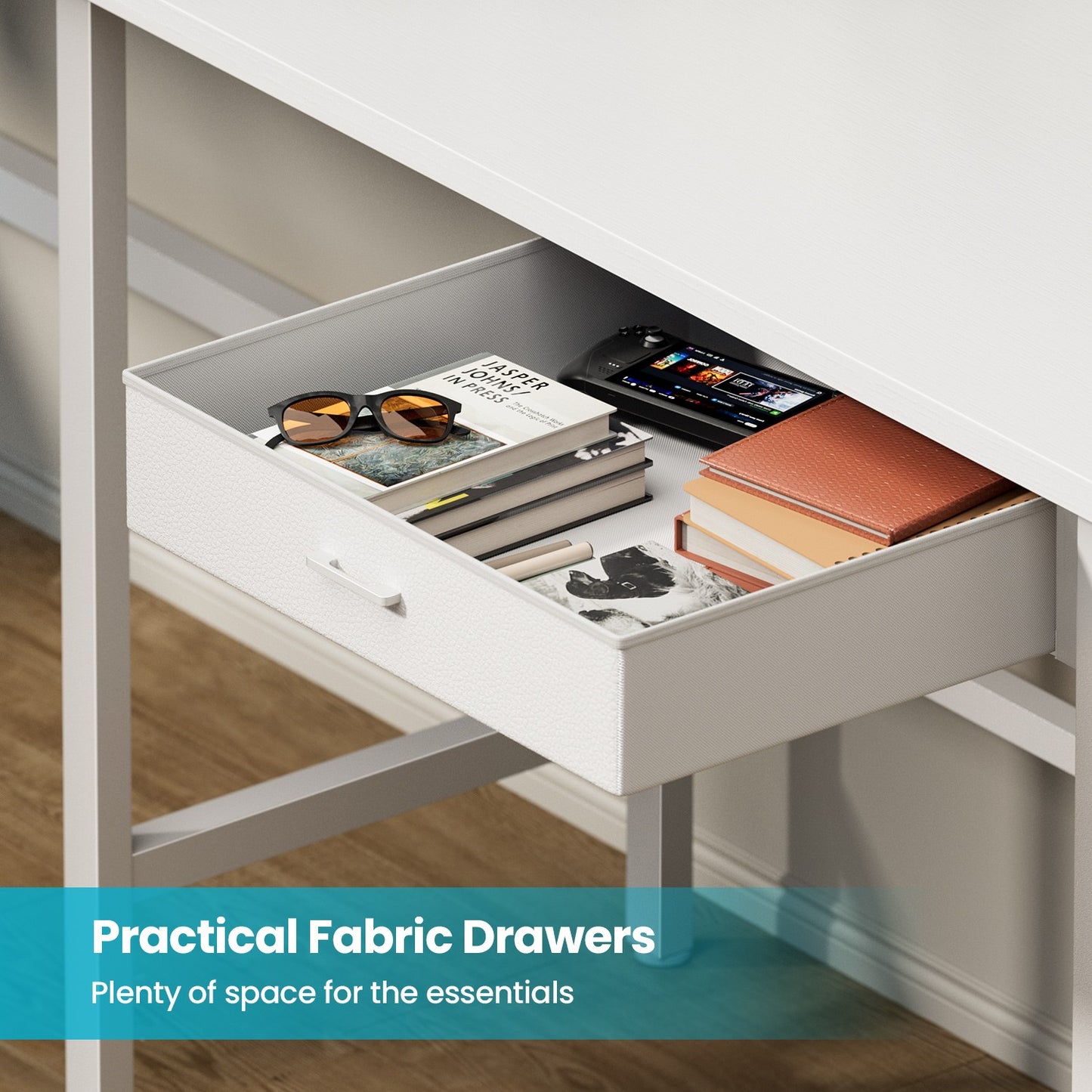 L Shaped Gaming Desk with LED & Power Outlets, Computer Desk with Monitor Stand