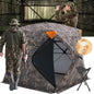 Uimoso Hunting Blind 270° See Through Ground Blind One-Way Mesh for 4-5 Person