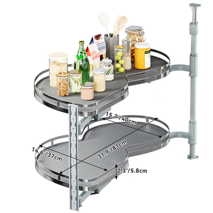 2 Tier Swing Tray Left Blind Corner Kitchen Cabinet Pull Out Organizer for 36"