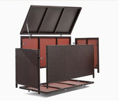 120-Gallon All-Weather Resin Outdoor Storage Deck Box L47.2"xW24.4"xH24 Black