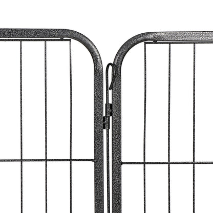 Dog Playpen 32" Large Metal Exercise Puppy Pen Pet Fence Outdoor 16 Panels Black