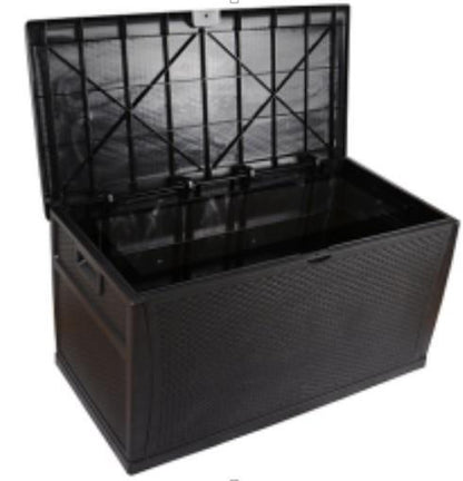 120 Gallon Outdoor Storage Deck Box Large Chest Bin Patio Furniture Garden Bench