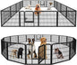 16 Panels Dog Pen Pet Playpen Kennel Fence Puppy Exercise Barrier Outdoor Indoor