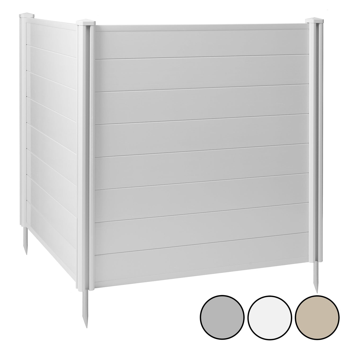 Privacy Screen - Outdoor Vinyl Fence Panel Enclosure for AC / Trash Bins