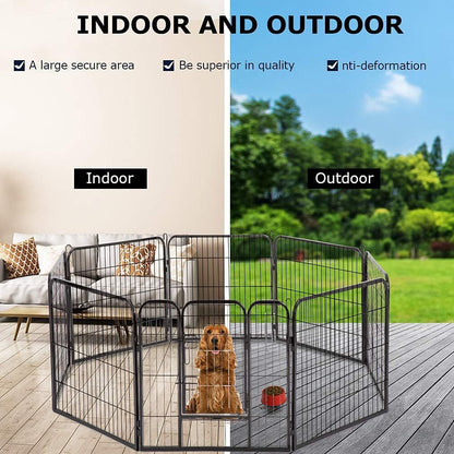 Dog Playpen 40'' 8 Panel Heavy Duty Pet Playpen Dog Exercise Pen Cat Fence