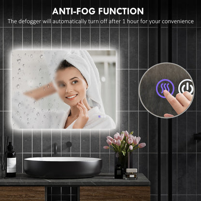 32" x 24" Dimmable LED Bathroom Mirror w/ Infinite Color Temp