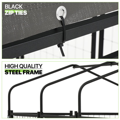 Outdoor Dog Kennel Playpen Animal Run Pet Enclosure Crate Fence w/UV-Proof Roof