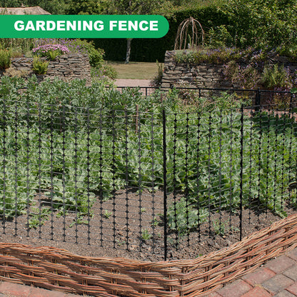 NAIZEA Garden Fence,Snow Fence Temporary Fence Plastic Fence with Posts & Stake