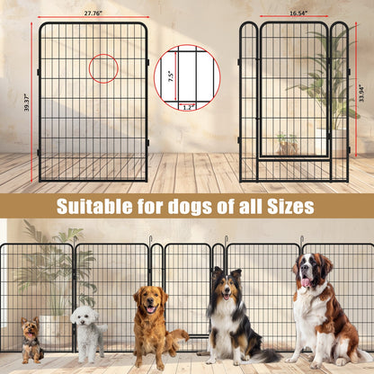 Pet Dog Playpen Fence 39" Indoor Outdoor Exercise Pen RV Camping Yard 6-16Panels