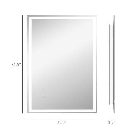 Dimmable Bathroom Mirror with LED Lights, 3 Colors, Memory Function