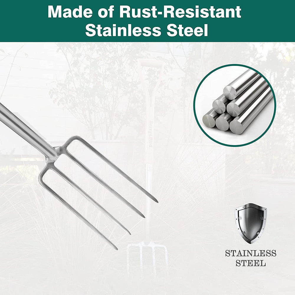 Berry&Bird 2 Pcs Gardening Digging Tools Long Handle Shovel Fork For Planting US