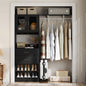 60'' W Walk-in Closet Organizer System with Door Storage Cabinet and Wood Drawer