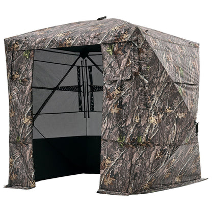Portable Hunting Blind See Through Ground Deer Blinds 4-5 Person Carrying Bag