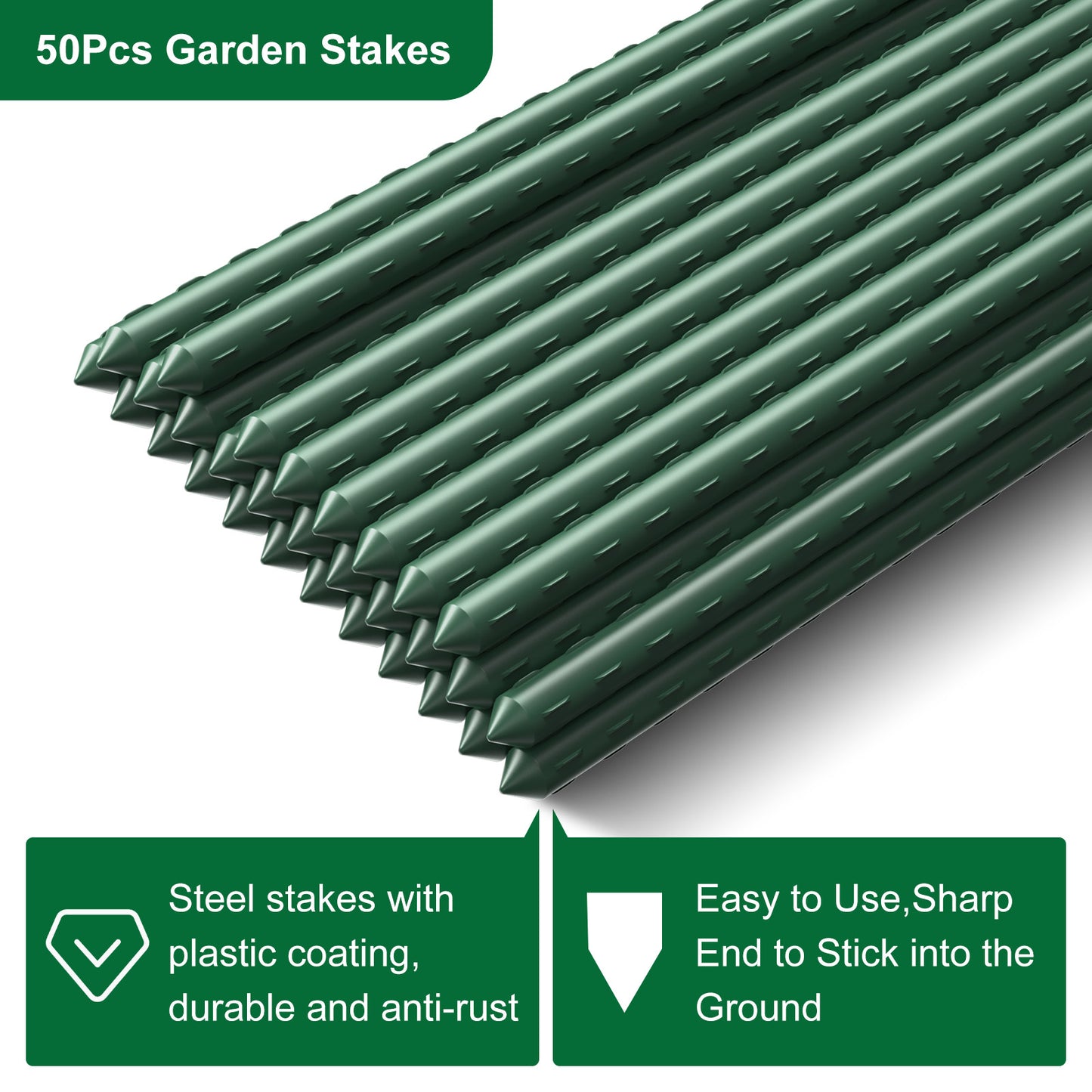 NAIZEA Garden Fence,Snow Fence Temporary Fence Plastic Fence with Posts & Stake