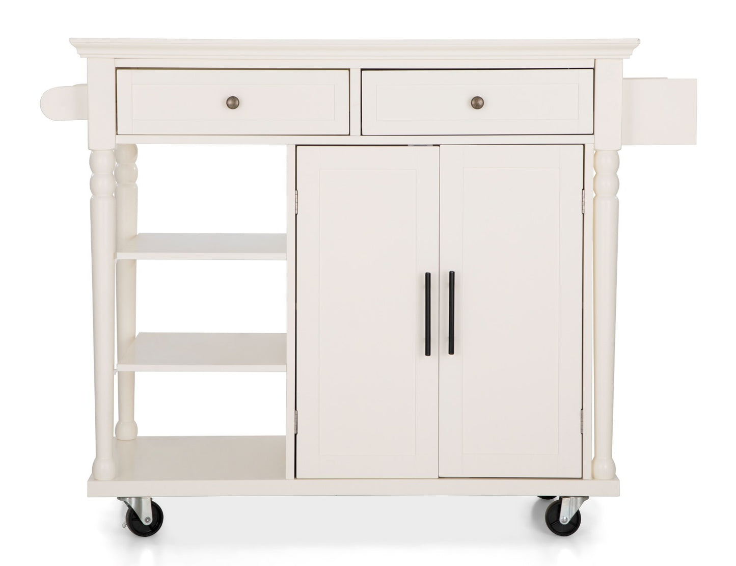 Kitchen Island Kitchen Cart on Wheel with Storage Drawer Rolling Trolley White