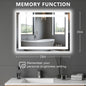 Dual LED Lighted Bathroom Mirror,Smart Memory Function,Anti-Fog Vanity Mirror