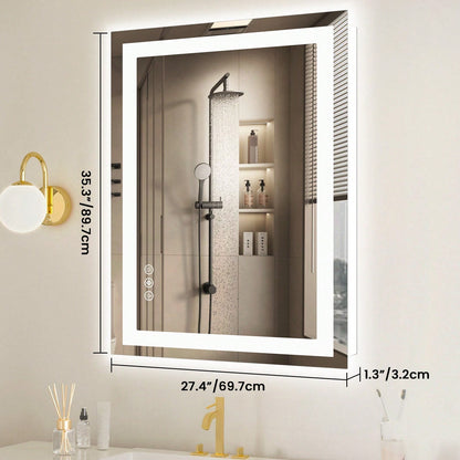 OLIXIS OLIXIS LED Bathroom Vanity Mirror For Wall With Anti-Fog, Dimmable-ZengA