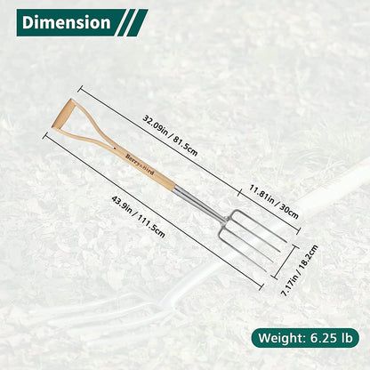 Berry&Bird 2 Pcs Gardening Digging Tools Long Handle Shovel Fork For Planting US