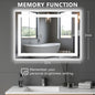 Dual LED Lighted Bathroom Mirror,Smart Memory Function,Anti-Fog Vanity Mirror