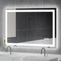 48 x 32in LED Bathroom Mirror Dimmable Anti-fog Wall Vanity Touch Makeup Mirror