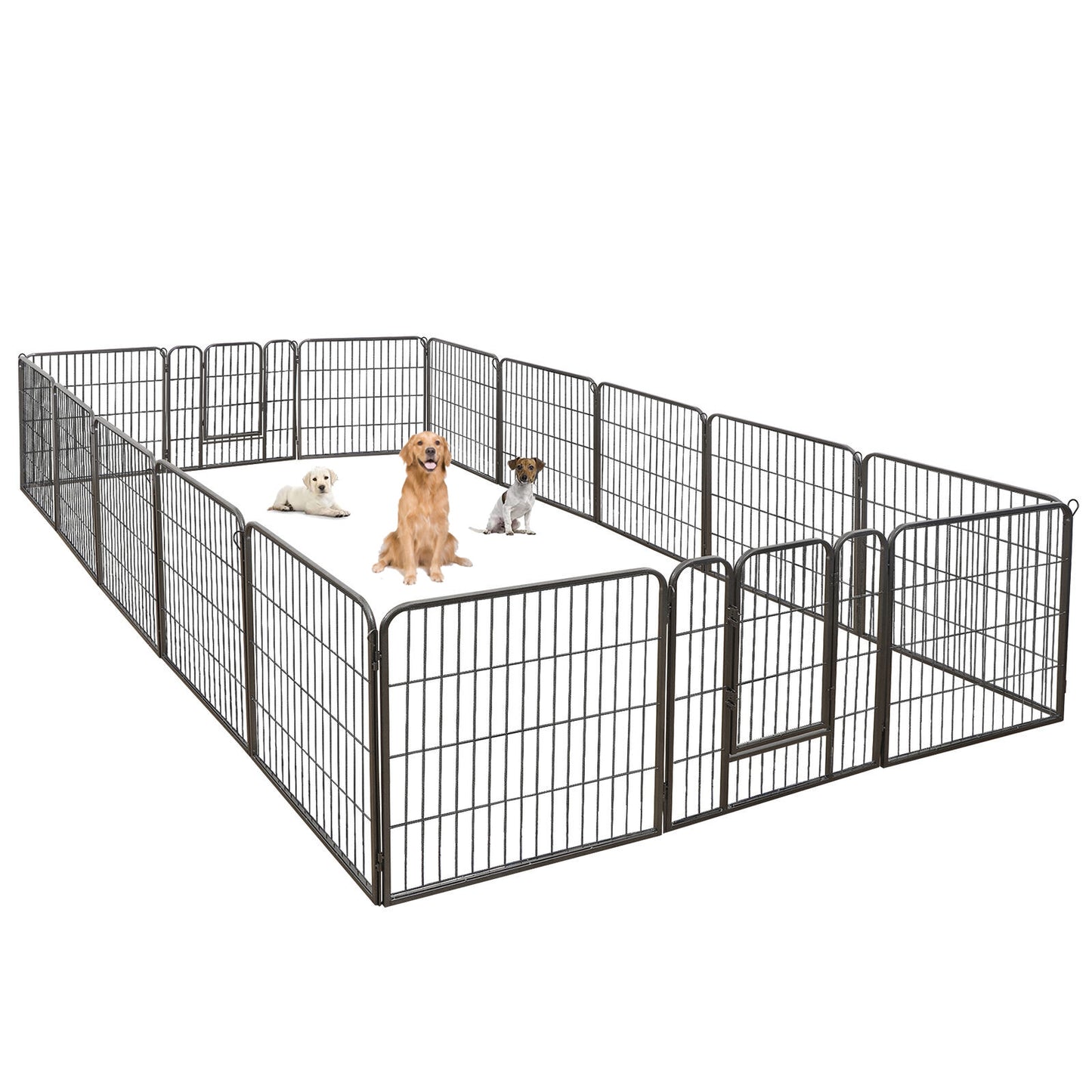 8 Panels 40''/16 panels 24”/32" Dog Pet Playpen Dog Fence Exercise Pen Outdoor